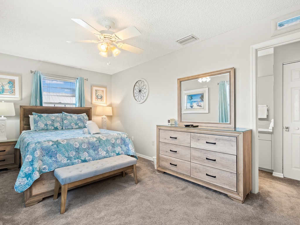 Primary Bedroom - Queen Bed and Dresser