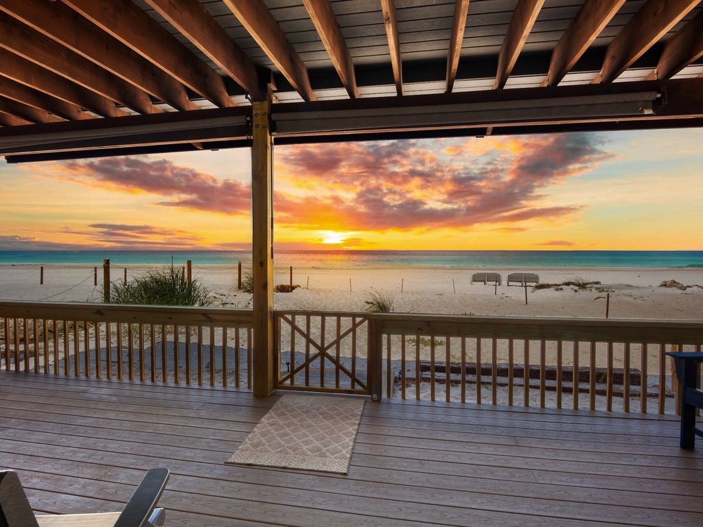 Beachfront Deck with Direct Beach Access