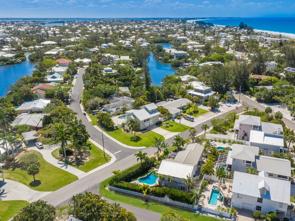 High view of location near the beach