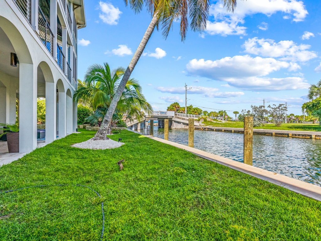 Canal-front home with water views