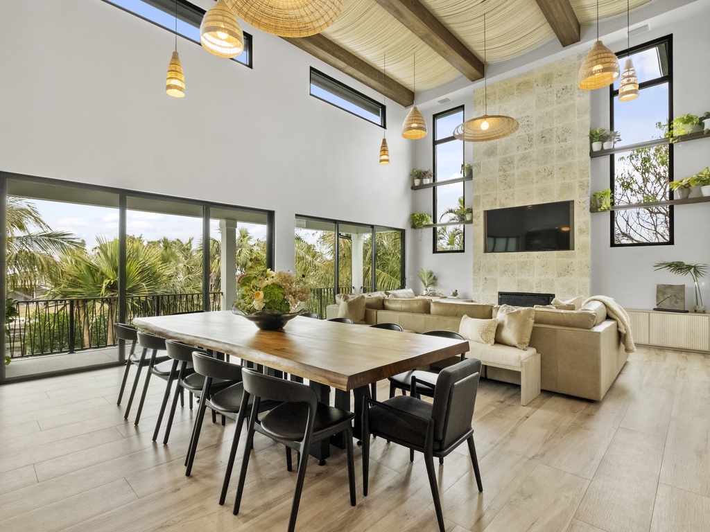 Indoor dining area