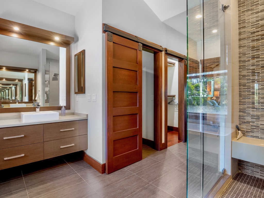 Primary bathroom with walk-in shower