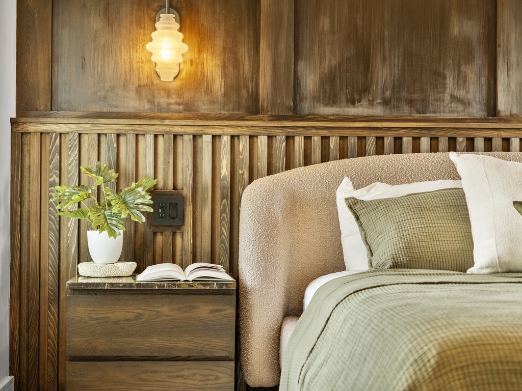 Bedside table with lighting