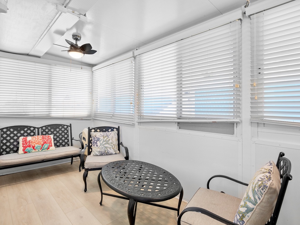 Cozy indoor lounge space