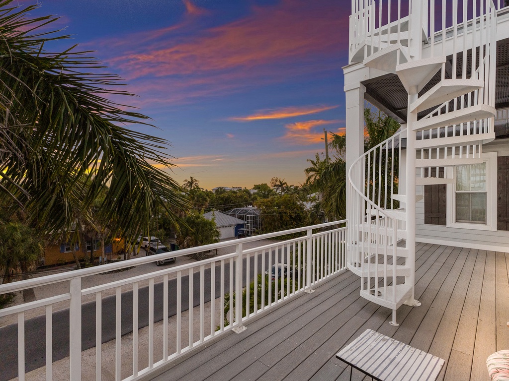 Balcony, Stairs to Rooftop Deck