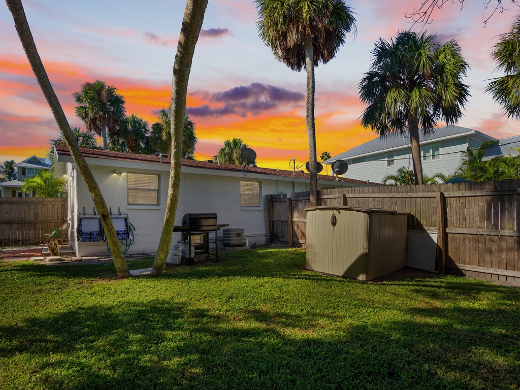 Private patio with BBQ grill