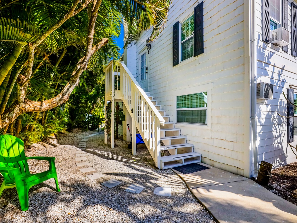 Walk-up Entrance to Seaside Serenity