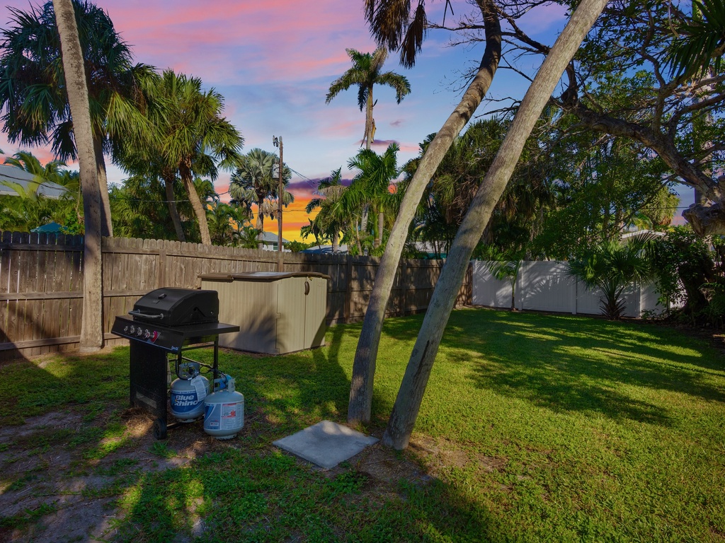 Private patio with BBQ grill