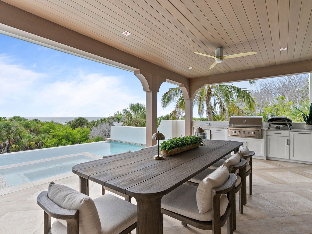 Exterior Dining Space by Private Pool