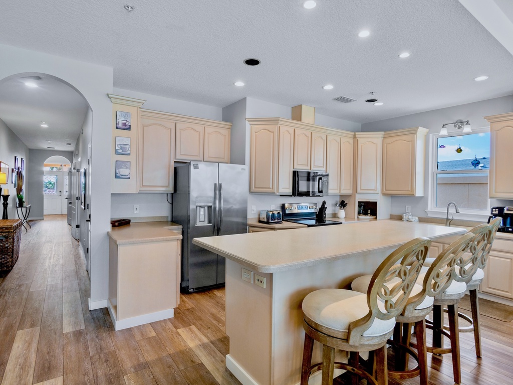 Bright kitchen with cooking essentials