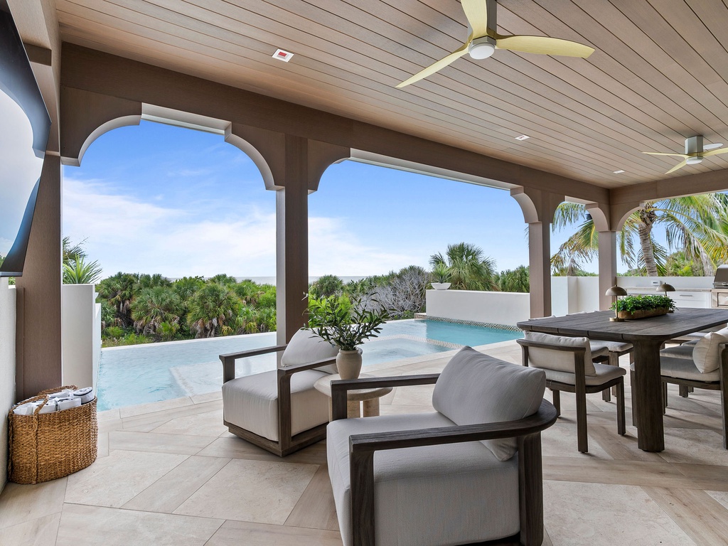 Covered Patio overlooking Pool