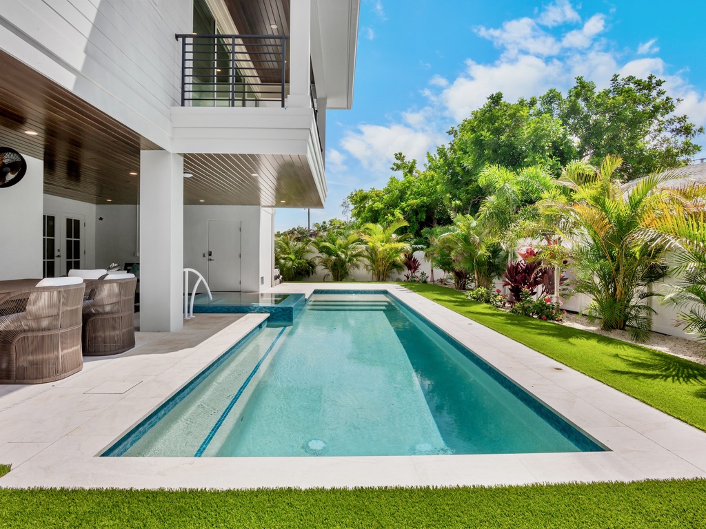 Pool and Spa with Outdoor Seating