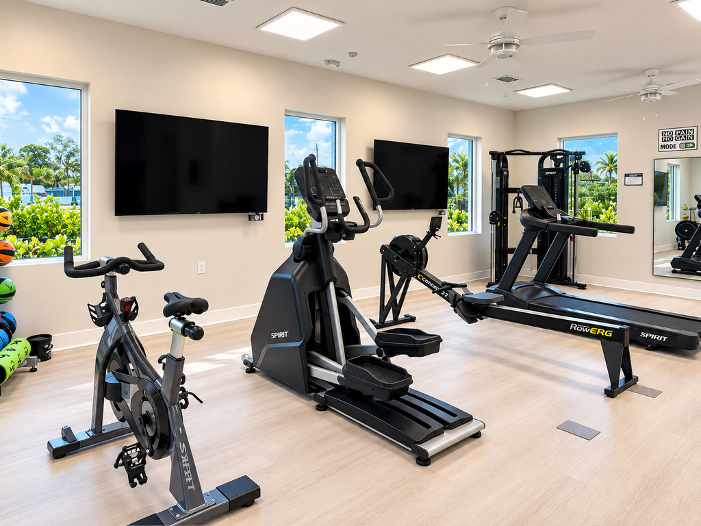Fitness Center at Hunter's Point by AMI Locals
