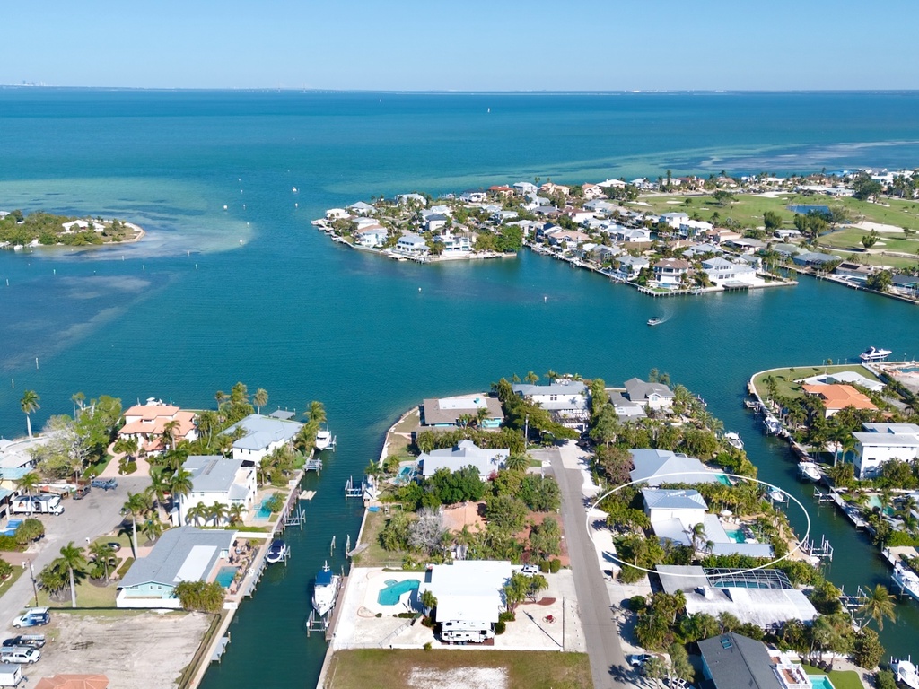 Aerial view of the property