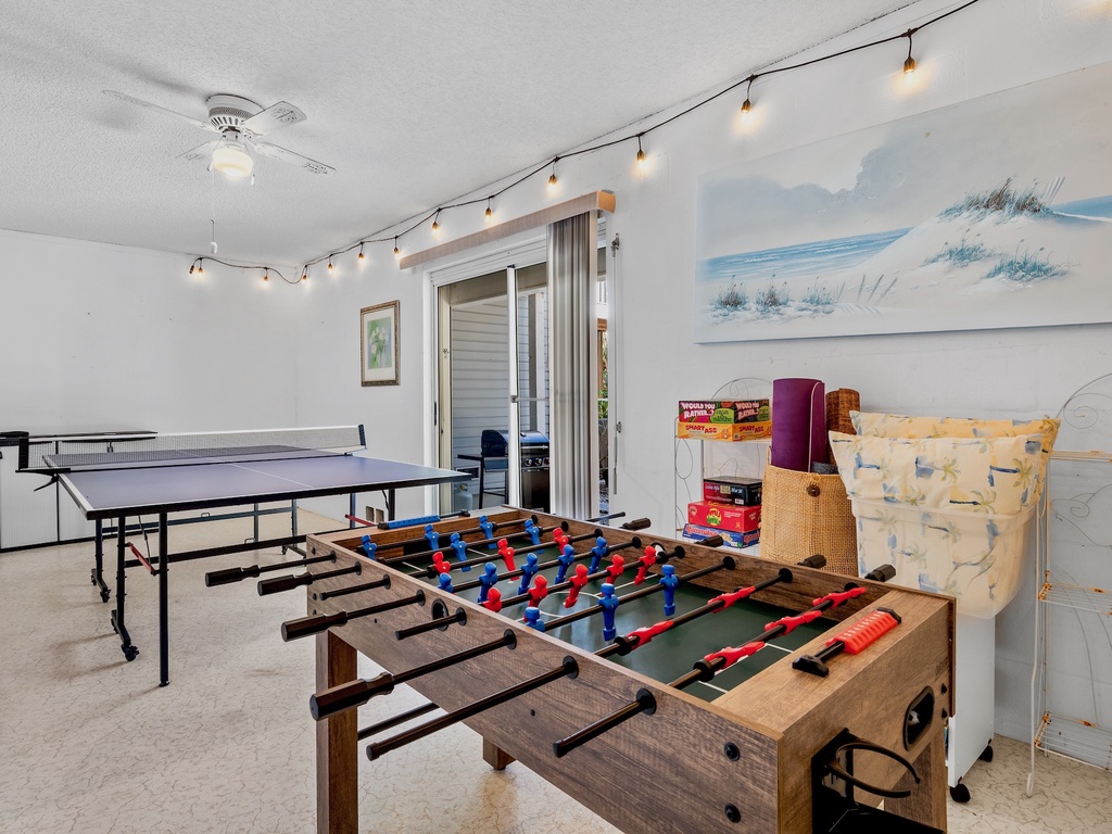 Game Room with Ping Pong and Foosball