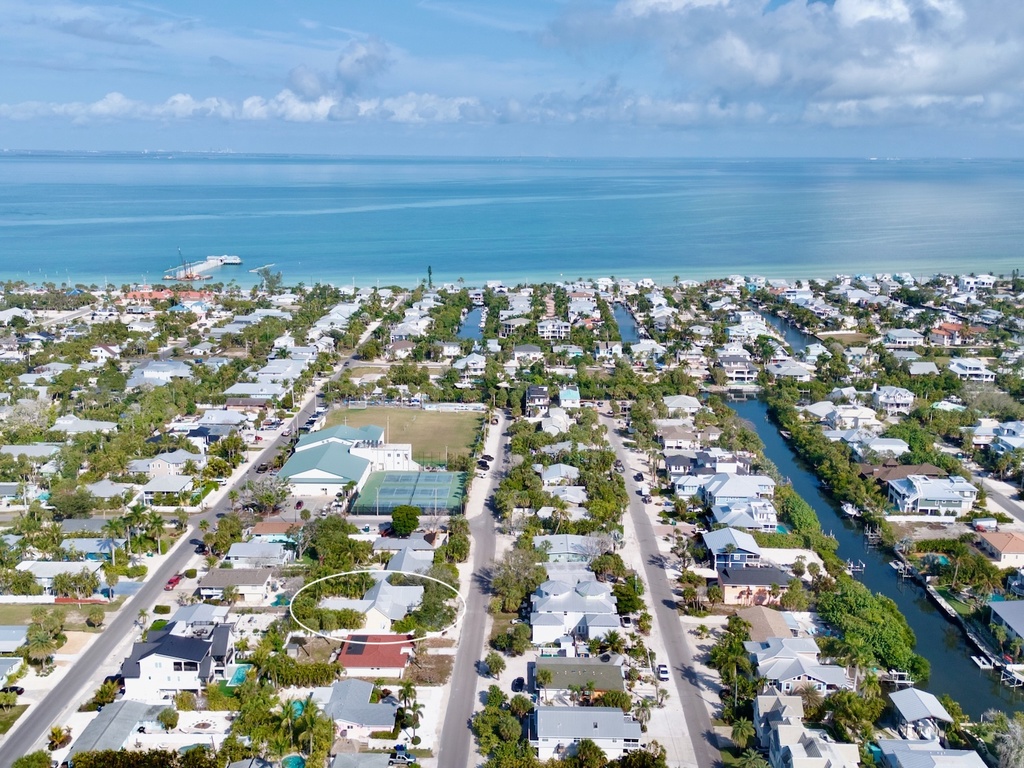 Aerial view of the property