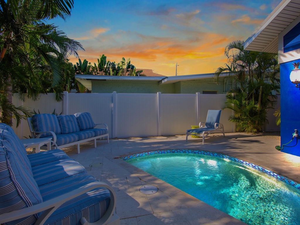 Private Pool with comfortable chairs