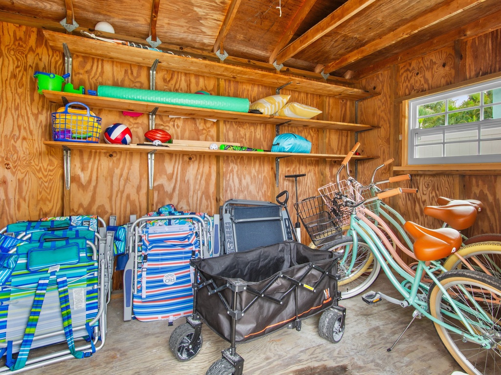 Beach Essentials and Bicycles Provided