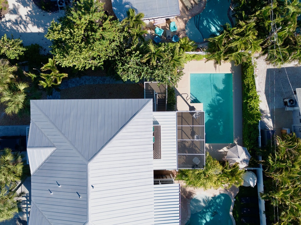 Stunning aerial view of this tropical retreat