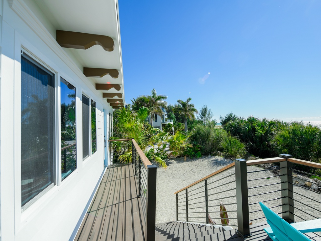 Wooden Deck Facing the Beach
