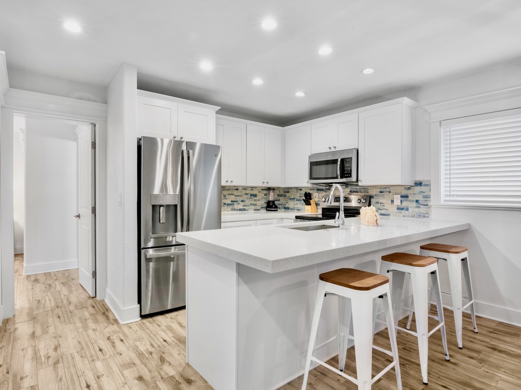 Kitchen island with bar seating