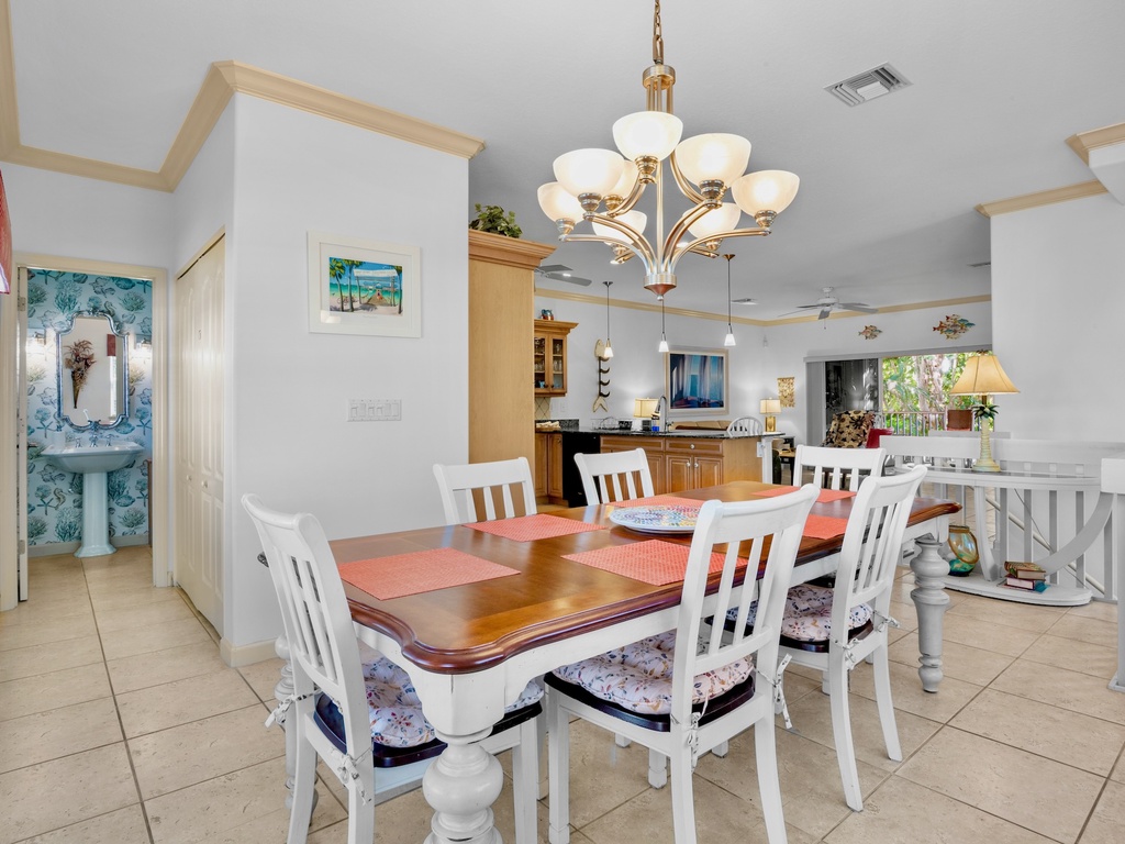 Spacious dining area