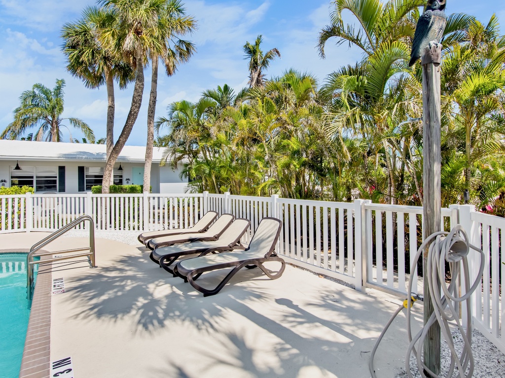 Poolside Loungers, Outdoor Shower