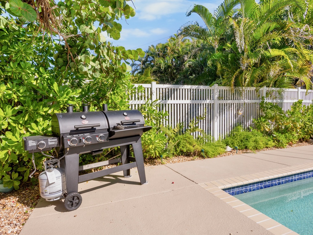 Outdoor patio and grill