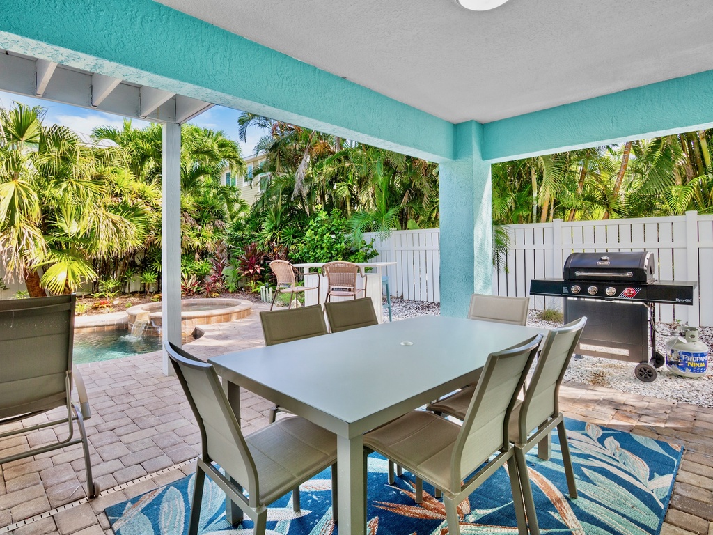 Outdoor dining setup for gatherings