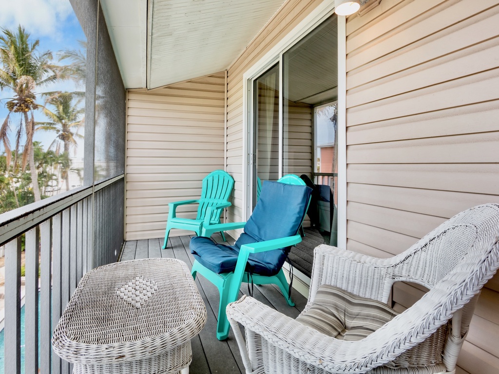 Second Bedroom Balcony Overlooking Pool