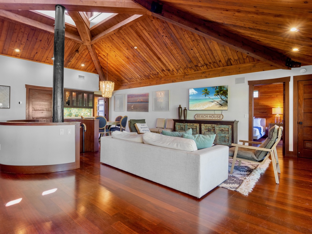 Living space with TV