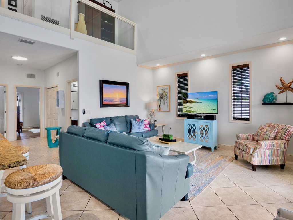 Open living room for family time