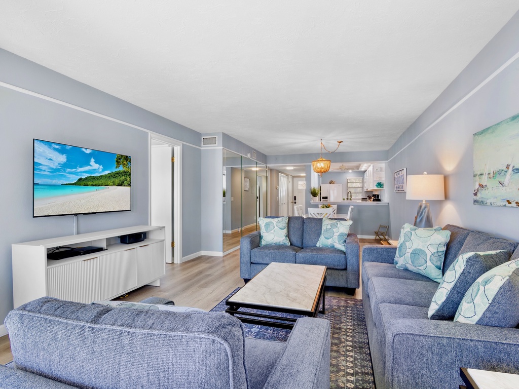 Open living room for family time