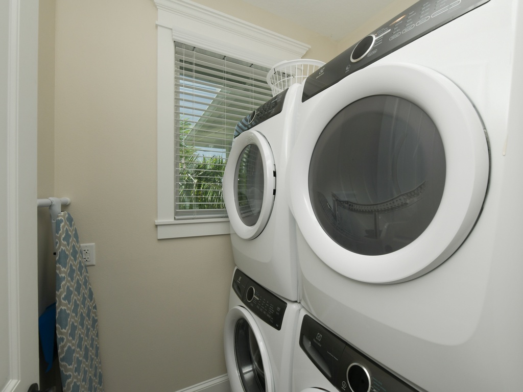 Organized Laundry and Storage Area