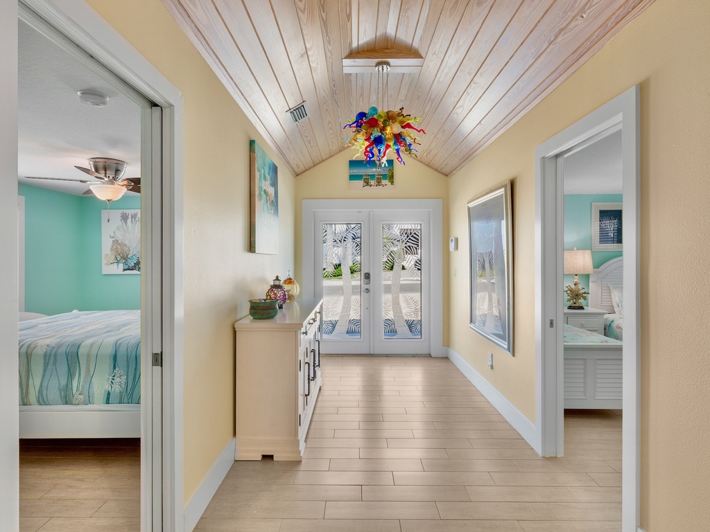 Bright hallway with coastal décor
