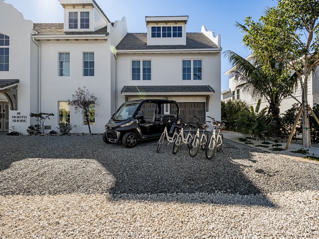 Exclusive Amenities: Golf Cart, Beach Bikes and Beach Chairs