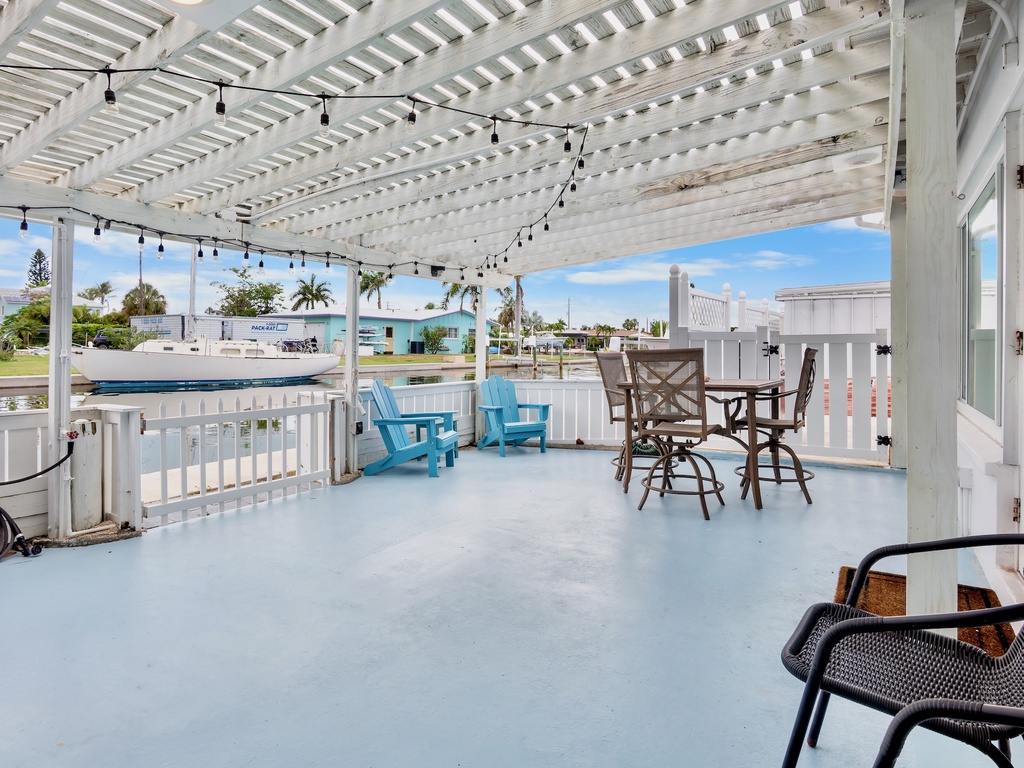 Outdoor Seating and Dining with Water Views