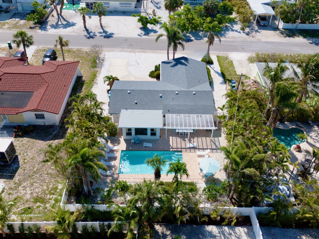 High view of the pool