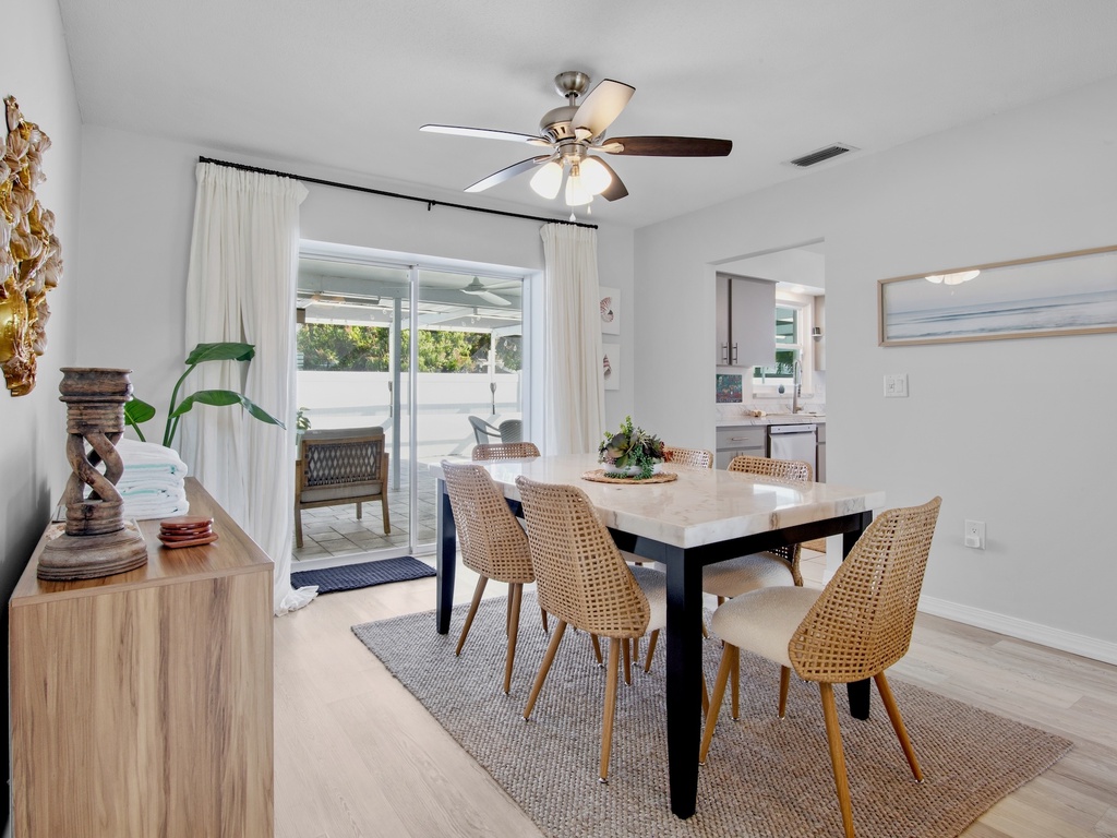 Indoor Dining with Pool Views