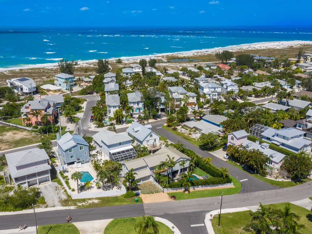 High view of location near the beach