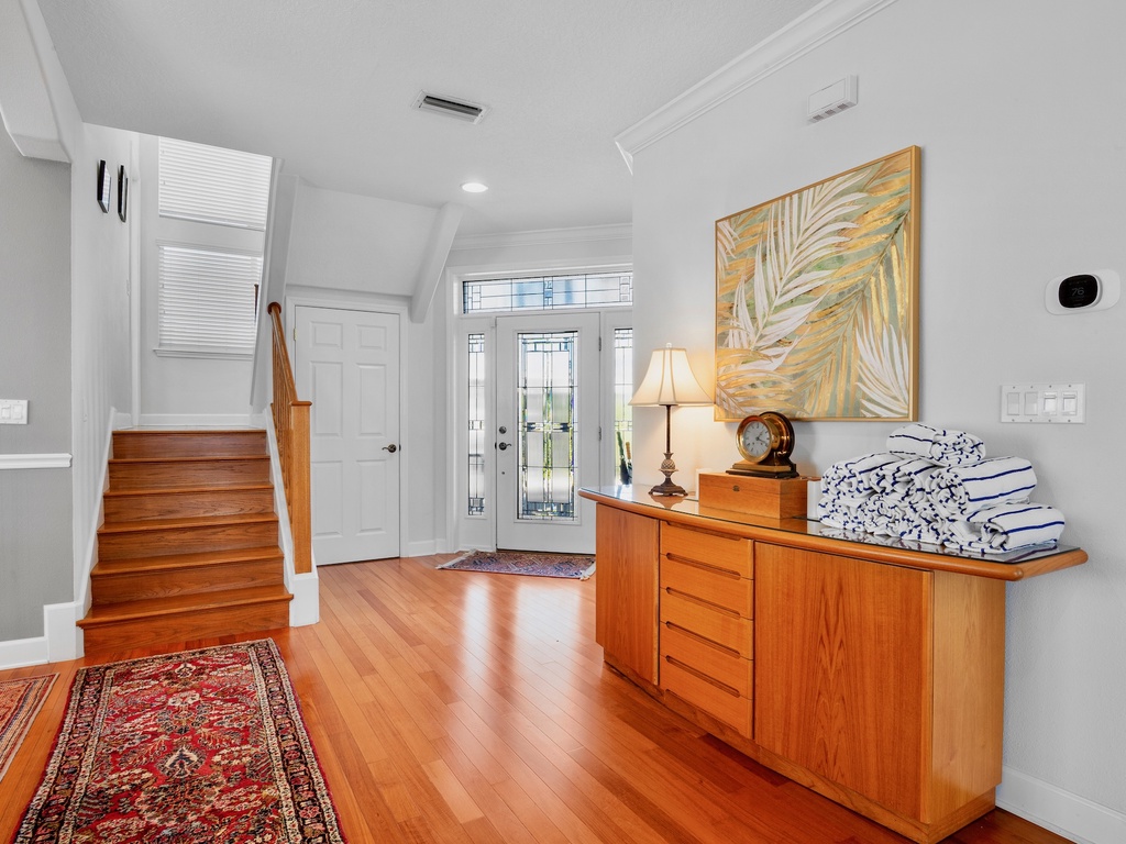 Elegant hallway with soft lighting