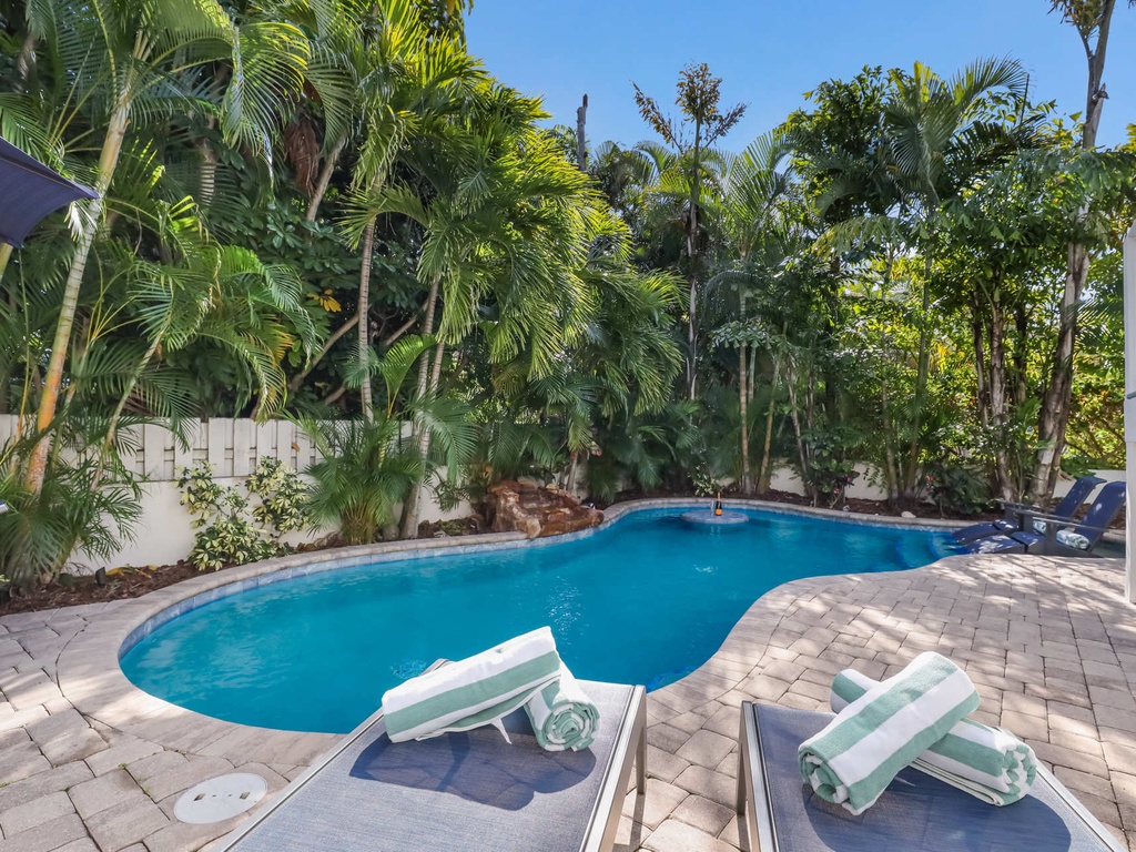 Pool with lounge surrounding