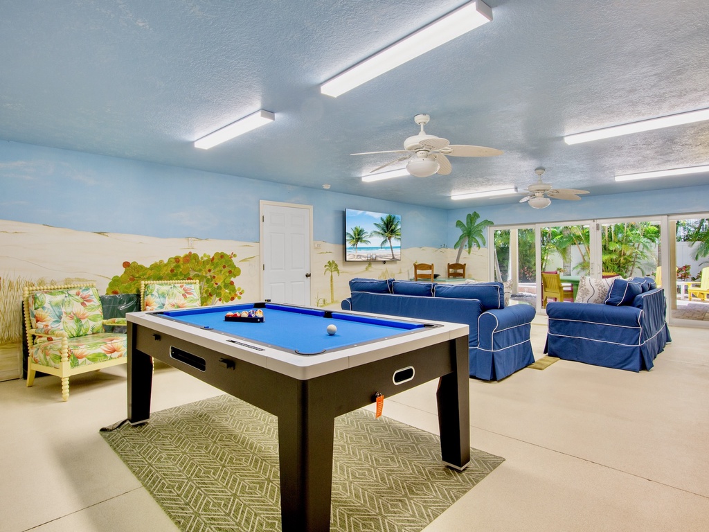 Game Room with TV, Lounge Area, and Ping Pong