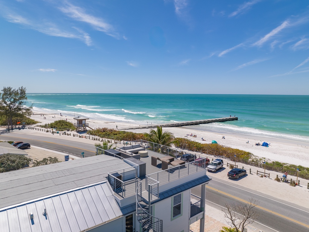 House in front of the beach