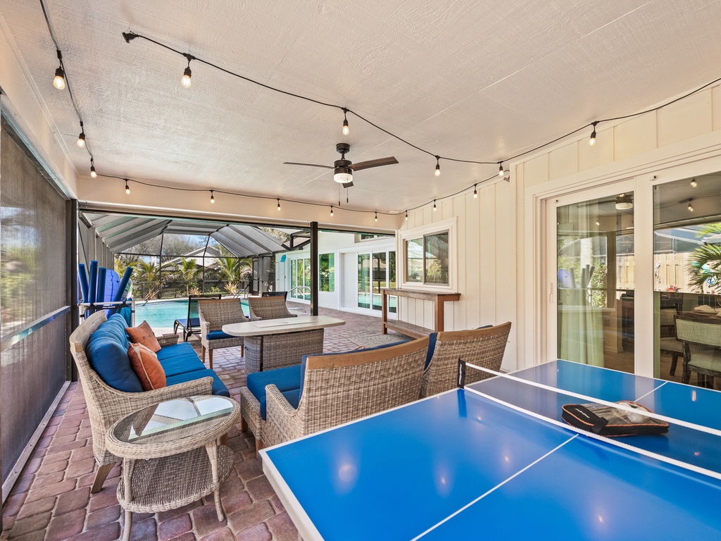 Ping Pong Table with Lounge Area