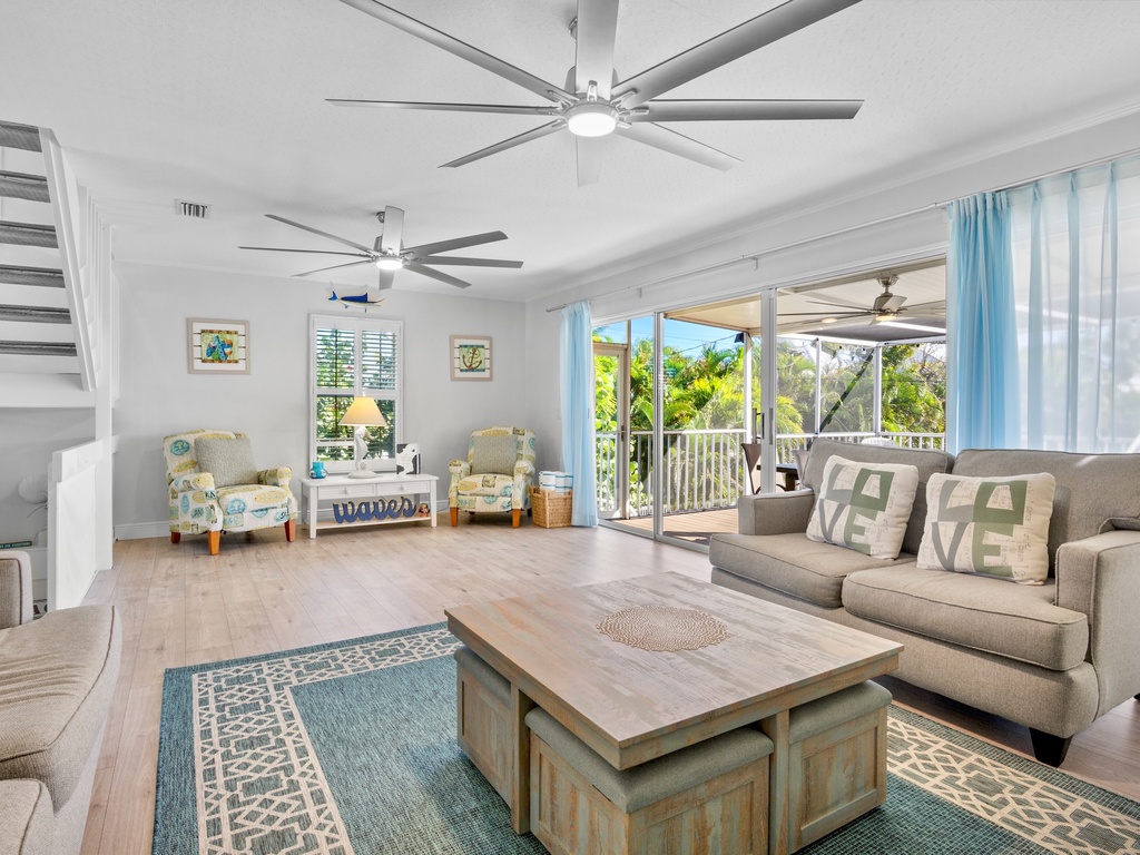 Living Room with sliding doors opening to your private balcony