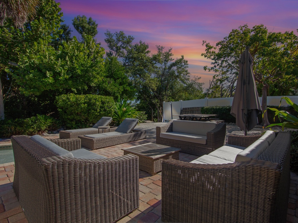 Private pool and outdoor plush seating