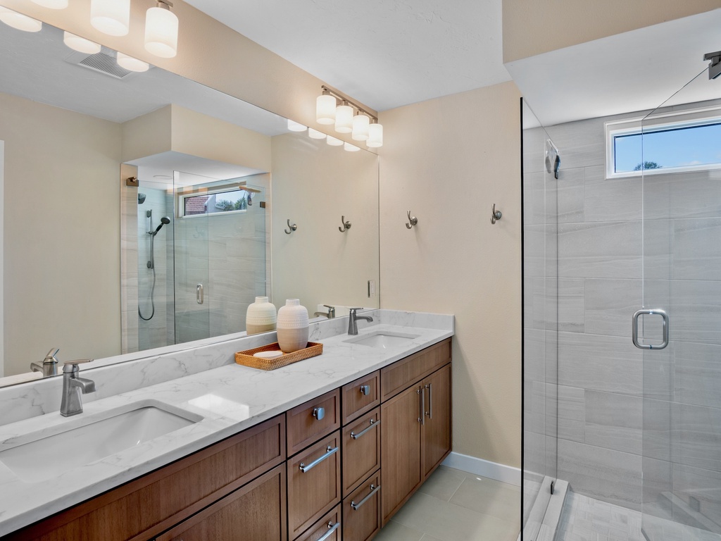 Primary bathroom with walk-in shower