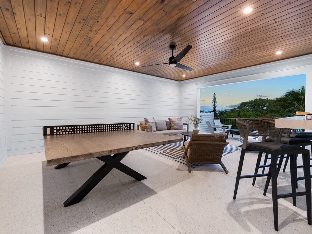 Top Floor - Covered Outdoor Living Area - Ping Pong