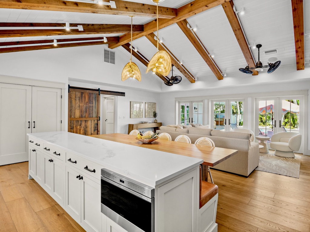 Kitchen view, open to living area